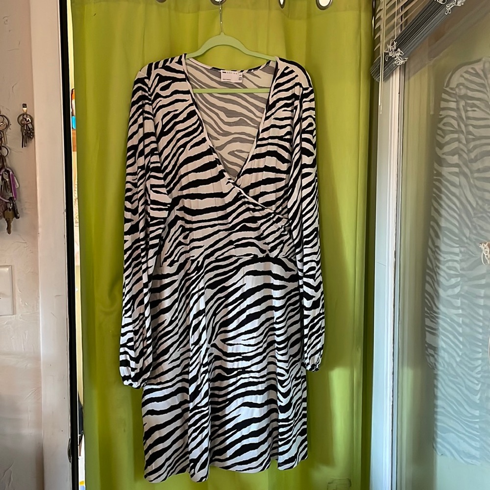 Zebra wrap dress